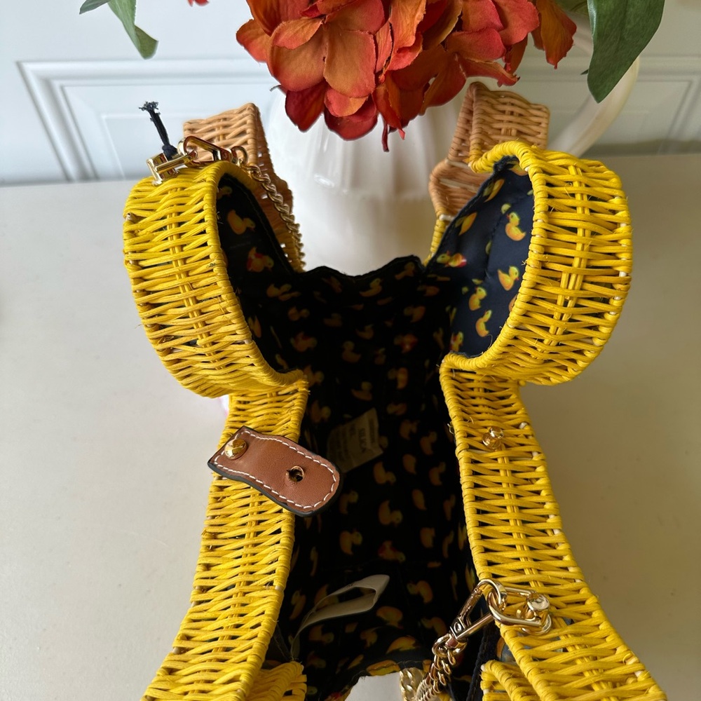 MC2 Saint Barth Yellow Wicker Duck Bag - Picture 7 of 9